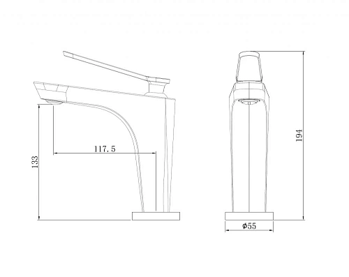 Смеситель для раковины ABBER Zeitlos AF8909RG розовое золото Смеситель для раковины ABBER Zeitlos AF8909RG розовое золото