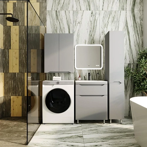 Тумба под раковину Style Line Марелла 60 Люкс антискрейтч серый, PLUS напольная СС-00002397 Тумба под раковину Style Line Марелла 60 Люкс антискрейтч серый, PLUS напольная СС-00002397