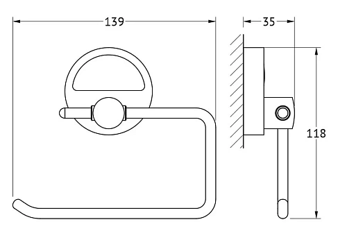 Держатель туалетной бумаги FBS Luxia LUX 056 Держатель туалетной бумаги FBS Luxia LUX 056