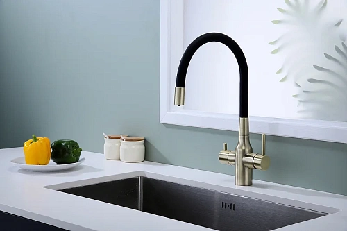 Смеситель для кухни Paulmark Salix бронза Sa213419-BR Смеситель для кухни Paulmark Salix бронза Sa213419-BR