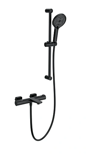 Смеситель для ванны Wonzon & Woghand с термостатом, черный матовый (WW-C2021-A-MB) Смеситель для ванны Wonzon & Woghand с термостатом, черный матовый (WW-C2021-A-MB)