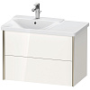 Тумба под раковину Duravit XVIU XV41070B122 подвесная 81 см белая глянцевый
