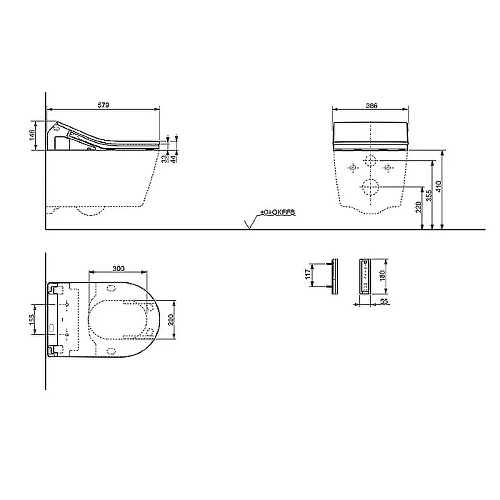 Крышка-биде Toto Washlet TCF894CG#NW1 белая с микролифтом Крышка-биде Toto Washlet TCF894CG#NW1 белая с микролифтом