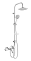 Душевая система Agger Thermo A2493500 термостат с изливом, хром Душевая система Agger Thermo A2493500 термостат с изливом, хром