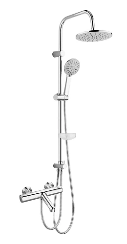 Душевая система Agger Thermo A2493500 термостат с изливом, хром Душевая система Agger Thermo A2493500 термостат с изливом, хром