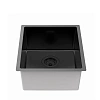Кухонная мойка Paulmark LASSAN 38 UN LA38-MBN, матовый черный, NANO-PVD, 380х440мм Кухонная мойка Paulmark LASSAN 38 UN LA38-MBN, матовый черный, NANO-PVD, 380х440мм