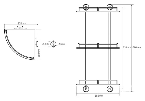 Полка Bemeta OMEGA 104202152 Полка Bemeta OMEGA 104202152