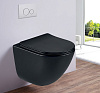 Картинка анонса товара «унитаз подвесной esbano lotus (esuplotubm) matt black 500x340x405 с крышкой микролифт»
