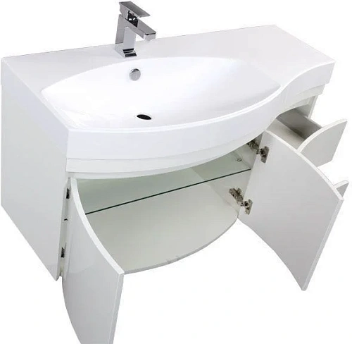 Комплект мебели Aquanet Опера 115 L белый (2 дверцы 2 ящика) 00169414 Комплект мебели Aquanet Опера 115 L белый (2 дверцы 2 ящика) 00169414