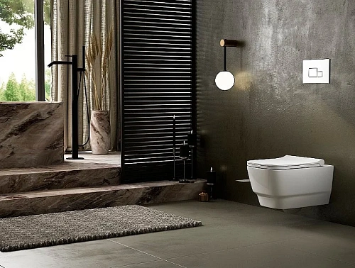 Унитаз подвесной Boheme Bello 971-2-MW с функцией биде, белый матовый, без сиденья Унитаз подвесной Boheme Bello 971-2-MW с функцией биде, белый матовый, без сиденья