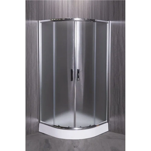 Душевой уголок Esbano ESR-8025 (ESUGR8025) 100x100x200 рифленое матовое стекло, профиль хром Душевой уголок Esbano ESR-8025 (ESUGR8025) 100x100x200 рифленое матовое стекло, профиль хром