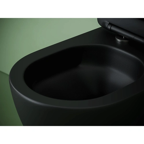 Унитаз подвесной Ceramica Nova Uno CN11001TMB смыв торнадо 490x360x360 черный матовый Унитаз подвесной Ceramica Nova Uno CN11001TMB смыв торнадо 490x360x360 черный матовый
