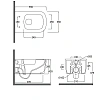 Унитаз подвесной Kludi RESA S 27WCSET53 керамический с сиденьем Унитаз подвесной Kludi RESA S 27WCSET53 керамический с сиденьем