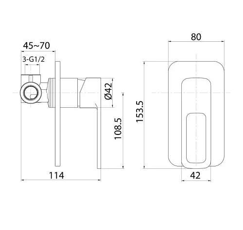 Смеситель для душа IDDIS Slide (SLISB00i66) встраиваемый Смеситель для душа IDDIS Slide (SLISB00i66) встраиваемый