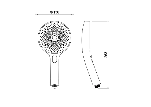 Душевая лейка Aquatek ОБЕРОН AQ2007MB Черный матовый Душевая лейка Aquatek ОБЕРОН AQ2007MB Черный матовый