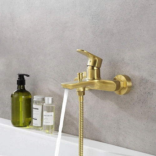 Смеситель для ванны Aquatek АЛЬФА AQ1940BG шлифованное золото Смеситель для ванны Aquatek АЛЬФА AQ1940BG шлифованное золото