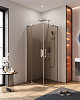 Картинка анонса товара «душевой уголок cezares slider-a-2-70/80-br-cr 70-80x70-80см стекло тонированное (бронза), профиль хром»
