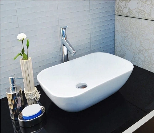 Раковина CeramaLux 9447 накладная, белый Раковина CeramaLux 9447 накладная, белый