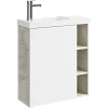 Тумба под раковину AQWELLA Alba 60 см ALB0106LLS+ALB0706WM подвесная, камень натуральный