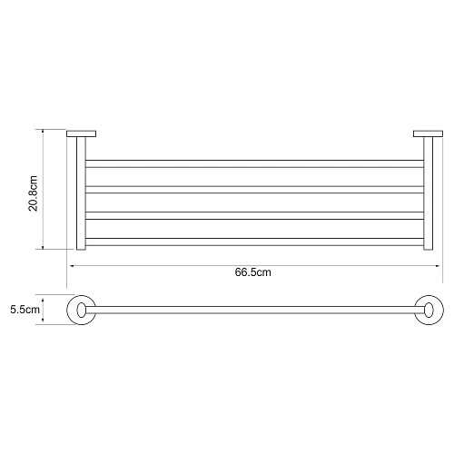 Полка WasserKRAFT Rhein K-6211 для полотенец хром Полка WasserKRAFT Rhein K-6211 для полотенец хром