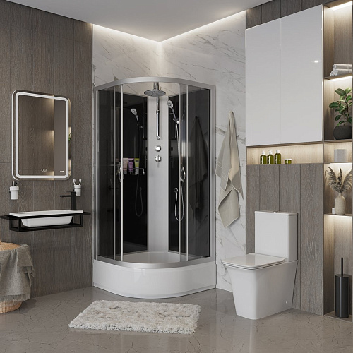 Душевая кабина Niagara Classic NG-3501-14BKT (900х900х2100) средний поддон (26см) стекло тонированное 35011434BKT Душевая кабина Niagara Classic NG-3501-14BKT (900х900х2100) средний поддон (26см) стекло тонированное 35011434BKT