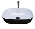 Раковина GROSSMAN Color GR-4041BW (460x320x140) черная белая внутри Раковина GROSSMAN Color GR-4041BW (460x320x140) черная белая внутри