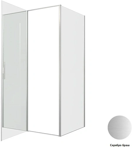 Душевой уголок Allen Brau Priority 120x90 3.31032.BA + 3.31044.BA серебро браш Душевой уголок Allen Brau Priority 120x90 3.31032.BA + 3.31044.BA серебро браш
