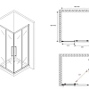 Душевой уголок ABBER Schwarzer Diamant AG02090BMH 90x90 см универсальный, профиль черный, стекло матовое Душевой уголок ABBER Schwarzer Diamant AG02090BMH 90x90 см универсальный, профиль черный, стекло матовое