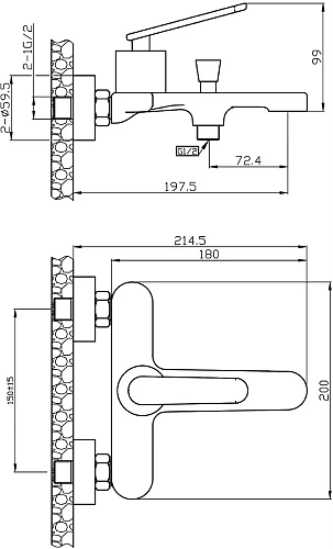 Смеситель для ванны STWORKI Молде ML-03cr 550720 Смеситель для ванны STWORKI Молде ML-03cr 550720