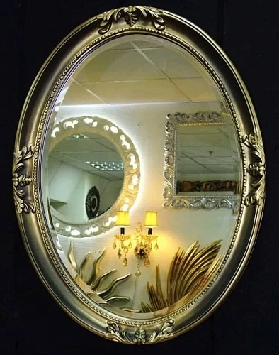 Зеркало Armadi Art 511 овальное, антик, 85х65 (полиуретан) эмаль Зеркало Armadi Art 511 овальное, антик, 85х65 (полиуретан) эмаль