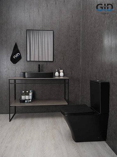 Раковина Gid Bm9660 53376 накладная черная матовая 60x40x11 Раковина Gid Bm9660 53376 накладная черная матовая 60x40x11