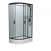Душевая кабина Frank F412/1R М Black без крыши черный профиль матовое стекло 120x80 20069 Душевая кабина Frank F412/1R М Black без крыши черный профиль матовое стекло 120x80 20069