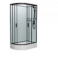 Душевая кабина Frank F412/1R Black без крыши черный профиль 120x80 146009