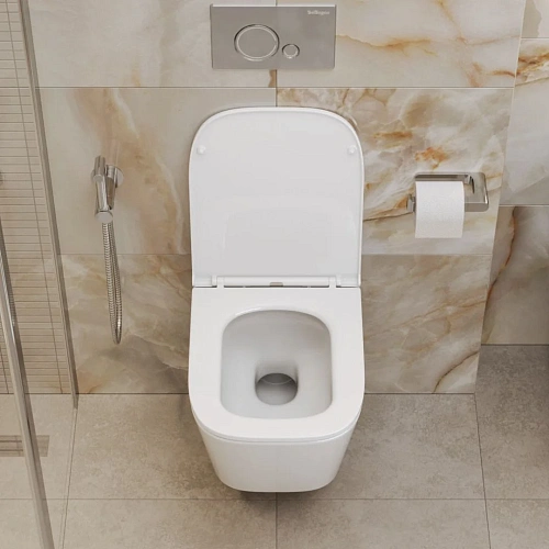 Унитаз подвесной BelBagno ARDENTE-TOR BB520CH-TOR/BB2322SC безободковый с сиденьем Унитаз подвесной BelBagno ARDENTE-TOR BB520CH-TOR/BB2322SC безободковый с сиденьем