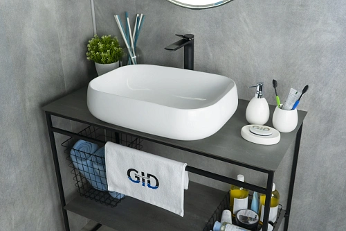 Раковина Gid N9243 51135 накладная белая 56x42x14 Раковина Gid N9243 51135 накладная белая 56x42x14