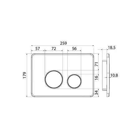 Клавиша смыва Iddis чёрная Unisteel 001 (UNS01MBi77) Клавиша смыва Iddis чёрная Unisteel 001 (UNS01MBi77)
