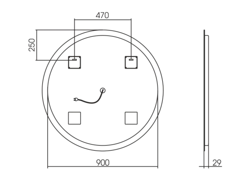 Зеркало Silver mirrors Savanna (LED-00002603) с подсветкой RGB D1000 Зеркало Silver mirrors Savanna (LED-00002603) с подсветкой RGB D1000