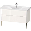 Картинка анонса товара «тумба под раковину duravit xviu xv44930b122 напольная 120 см белая глянцевый»