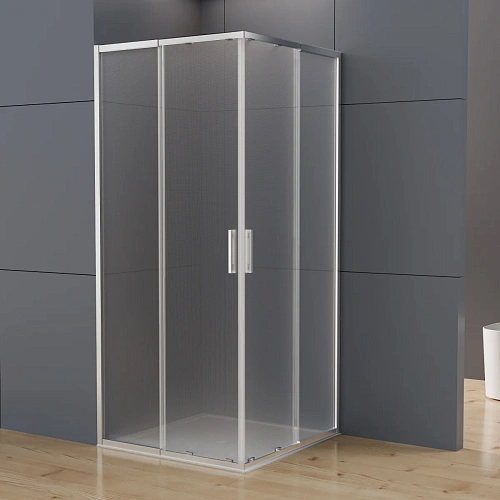 Душевой уголок Vincea Rapid-N VSS-3RN9011E10MT (800-900)x(1000-1100) хром, стекло текстурное Душевой уголок Vincea Rapid-N VSS-3RN9011E10MT (800-900)x(1000-1100) хром, стекло текстурное