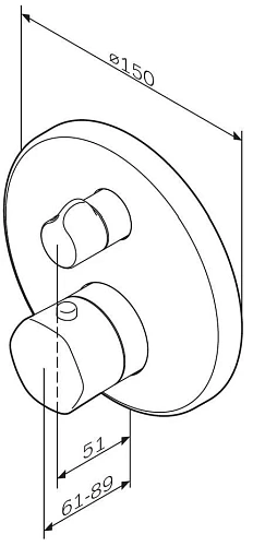 Смеситель для душа AM.PM Gem F9085500 термостатический Смеситель для душа AM.PM Gem F9085500 термостатический