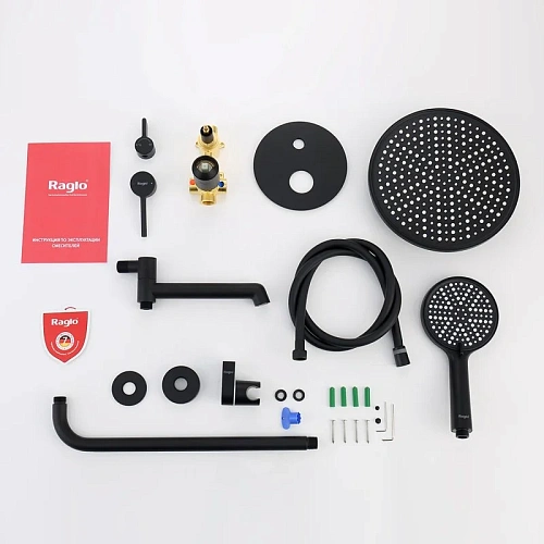 Душевая система Raglo R20.27.06 встраиваемая, черный Душевая система Raglo R20.27.06 встраиваемая, черный