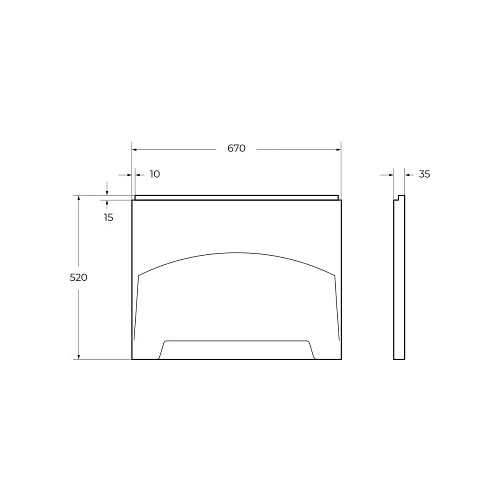 Экран для ванны торцевой CEZARES ECO-F-70-SP-W37 670x520 белый Экран для ванны торцевой CEZARES ECO-F-70-SP-W37 670x520 белый