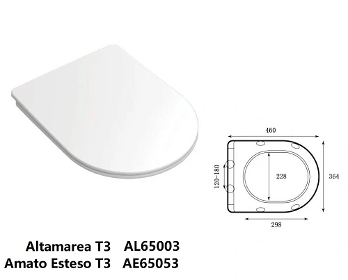 Унитаз подвесной Taliente Altamarea T3 AL65003 белый, с крышкой микролифт Унитаз подвесной Taliente Altamarea T3 AL65003 белый, с крышкой микролифт