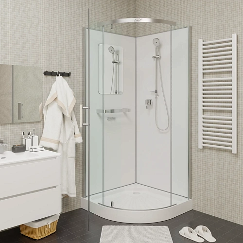 Душевая кабина Ceruttispa KORRA90T 90x90x205 профиль хром, стекло прозрачное Душевая кабина Ceruttispa KORRA90T 90x90x205 профиль хром, стекло прозрачное