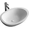 Картинка анонса товара «раковина ceruttispa cr1005 660х485х160 накладная, белая, асимметричный овал»