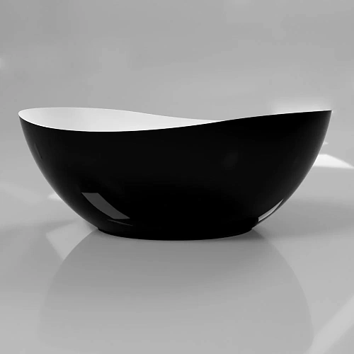 Ванна из искусственного камня WHITECROSS Ruby 170x75 (черный/белый глянец) искусственный камень 0202 0202.170075.10100 Ванна из искусственного камня WHITECROSS Ruby 170x75 (черный/белый глянец) искусственный камень 0202 0202.170075.10100