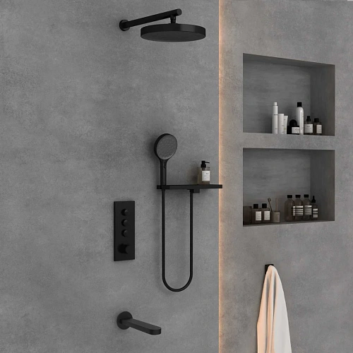 Душевая система Vincea Inspire VSFW-433TI5RMB встраиваемая, черный Душевая система Vincea Inspire VSFW-433TI5RMB встраиваемая, черный