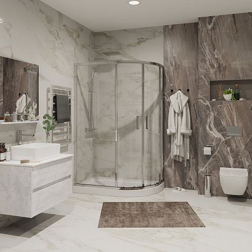 Душевой уголок Niagara Nova NG-6621-08 (120x80x195) полукруг, двери раздвижные, 66210811 Душевой уголок Niagara Nova NG-6621-08 (120x80x195) полукруг, двери раздвижные, 66210811