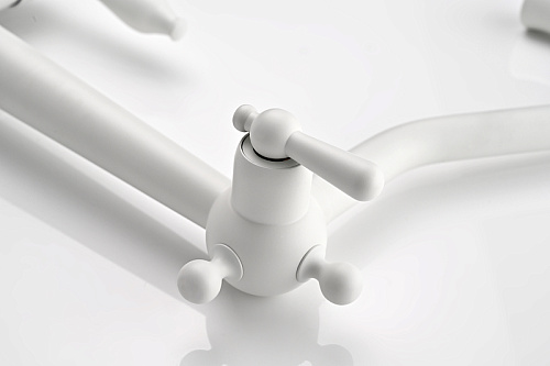 Смеситель для кухни Paulmark RETRO белый матовый Re213226-WH Смеситель для кухни Paulmark RETRO белый матовый Re213226-WH