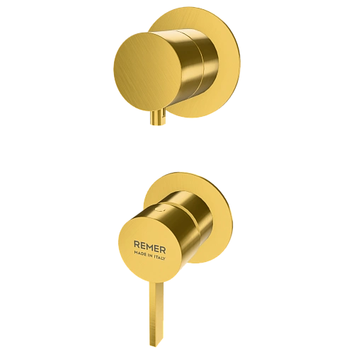 Смеситель для душа Remer Metrica MC93PWBBG, золото брашированное Смеситель для душа Remer Metrica MC93PWBBG, золото брашированное